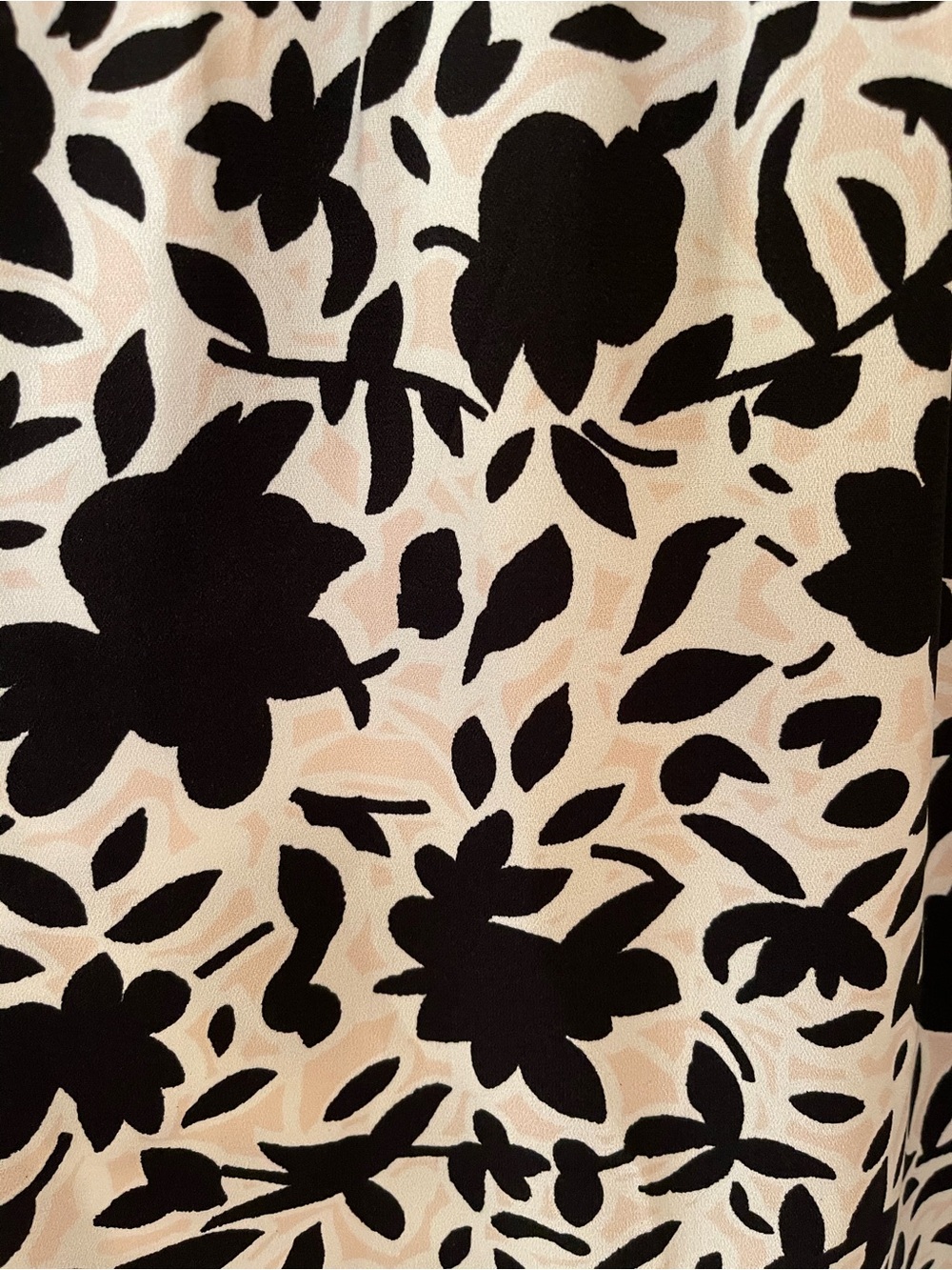 Loft Sleeveless Black & Cream Floral Layered Dress - Picture 5 of 6